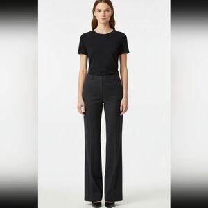 The Limited Drew Fit Dress Pants 6 Black Pinstripe Trousers Work Career Slacks